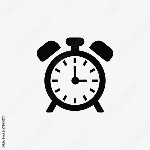 Alarm clock vector icon is isolated on a white background. Alarm clock icon modern design, vector illustration.