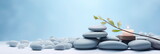 calm winter meditation and health balance background
