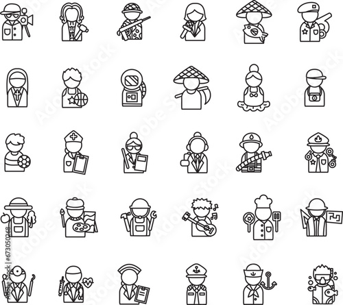 The theme of this icon set is Profession