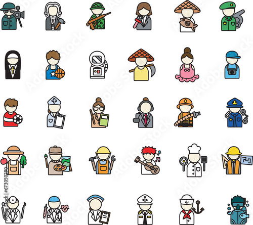 The theme of this icon set is Profession