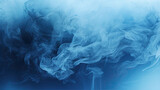 blue smoke on black background, Panoramic view of the abstract blue fog