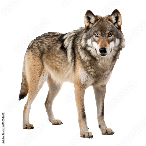 wolf howling , isolated on white background cutout © Pixel Town