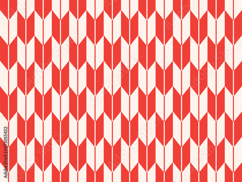 矢絣柄のベクターの背景イラスト　赤