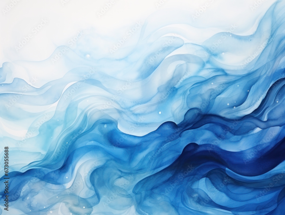 Abstract Water Ink Wave - Persian Blue and Royal Blend Water Abstract Water Ink Wave - Persian Blue and Royal Blend Water
