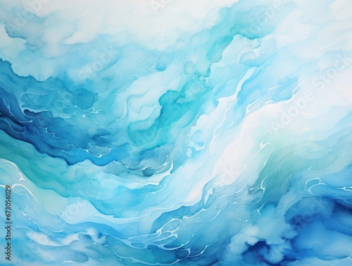 Abstract Water Ink Wave and Aqua Twirls