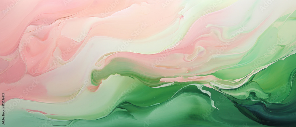 Abstract Marbled Wave: Olive Green and Blue Abstract Marbled Wave: Olive Green and Blue