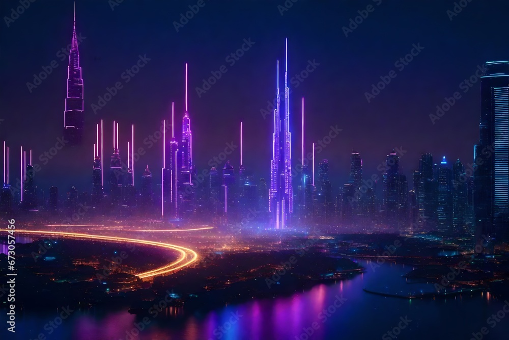 night city skyline 4k, 8k, 16k, full ultra HD, high resolution and cinematic photography