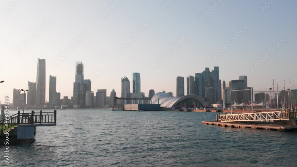 4K Outdoor City Coastal Modern Architecture Street View 4K Outdoor City Coastal Modern Architecture Street View