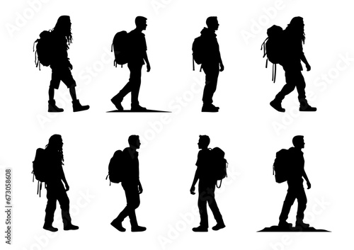 student college backpack silhouette