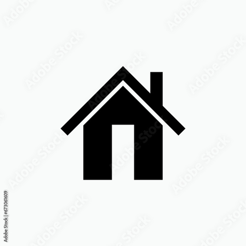 Home Icon. House, Residence Symbol - Vector.