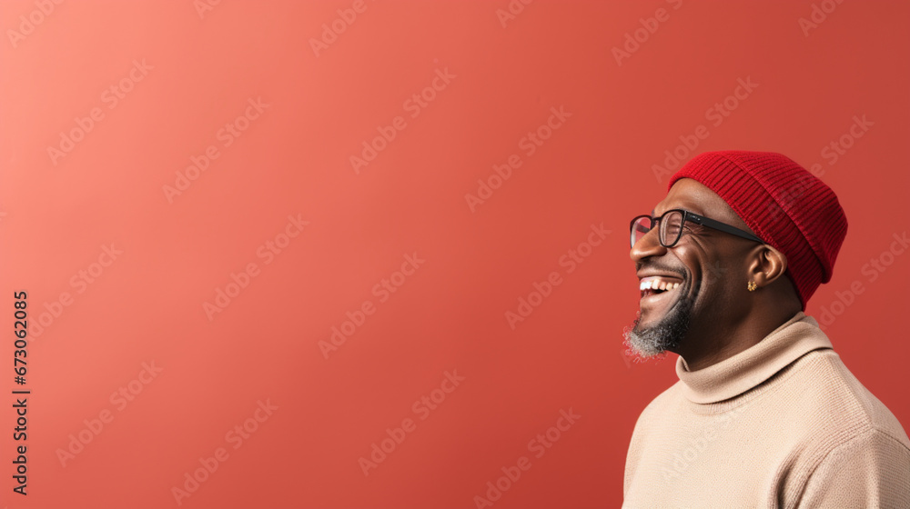 African american Uncle Holiday Happiness in Ad Campaign,generated by IA African american Uncle Holiday Happiness in Ad Campaign,generated by IA