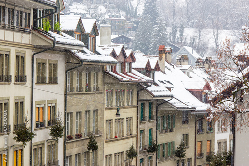 Old town bern winter scene switzerland