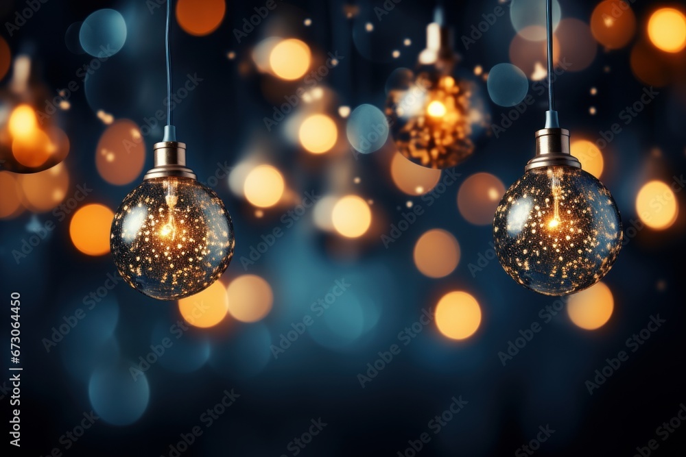 christmas lights background, bokeh lights. Generative AI christmas lights background, bokeh lights. Generative AI