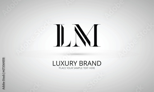 LM L lm initial logo | initial based abstract modern minimal creative logo, vector template image. luxury logotype logo, real estate homie logo. typography logo. initials logo