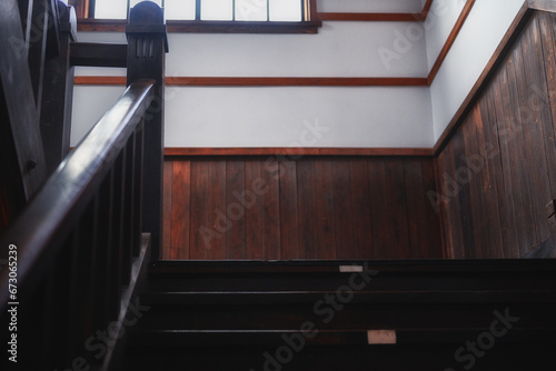 懐かしい木造校舎の階段 photo