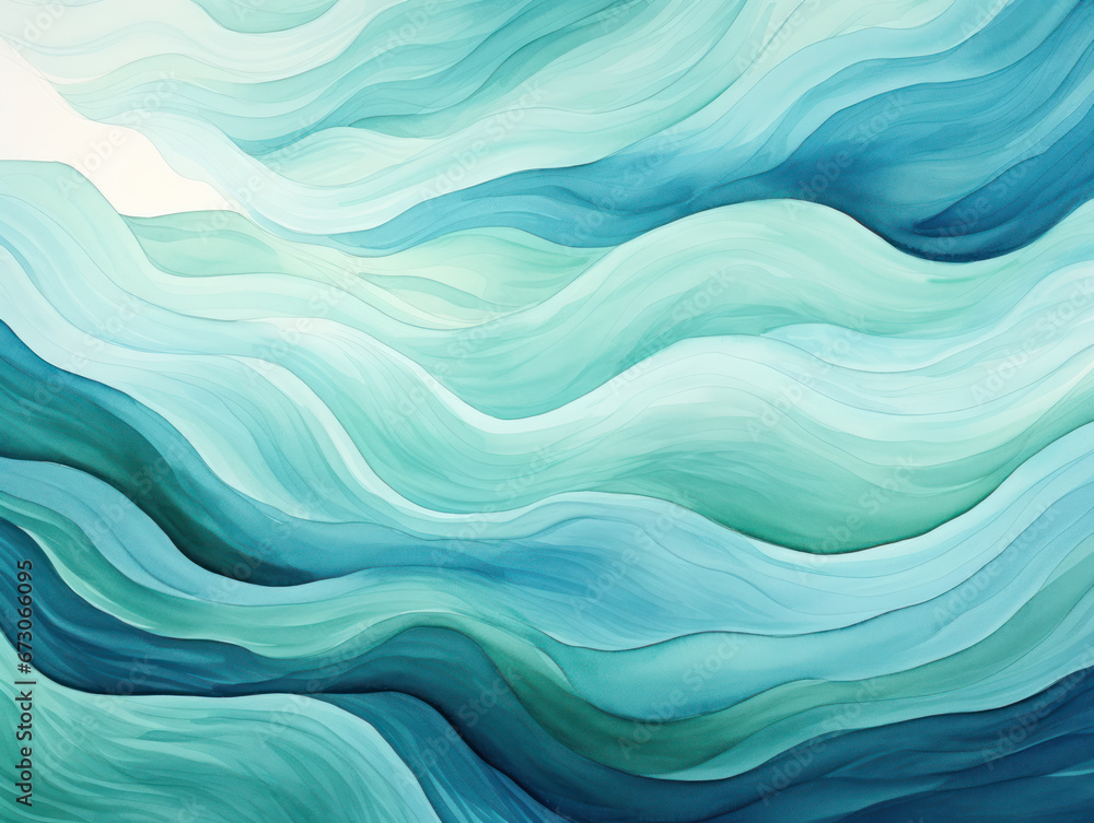 Abstract Water Ink Wave: Teal and Sea Green Ripples Abstract Water Ink Wave: Teal and Sea Green Ripples