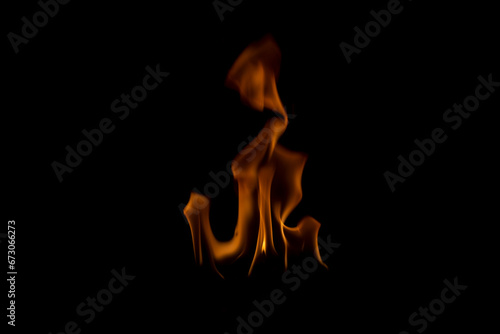 The fire flames is powerful   Shoot in a studio with a black background.  