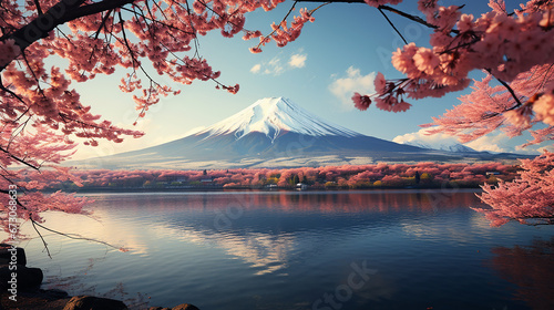 富士山と桜の美しい競演(generative ai)