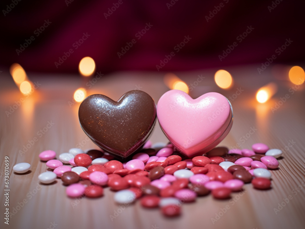 Romantic Chocolate Hearts
