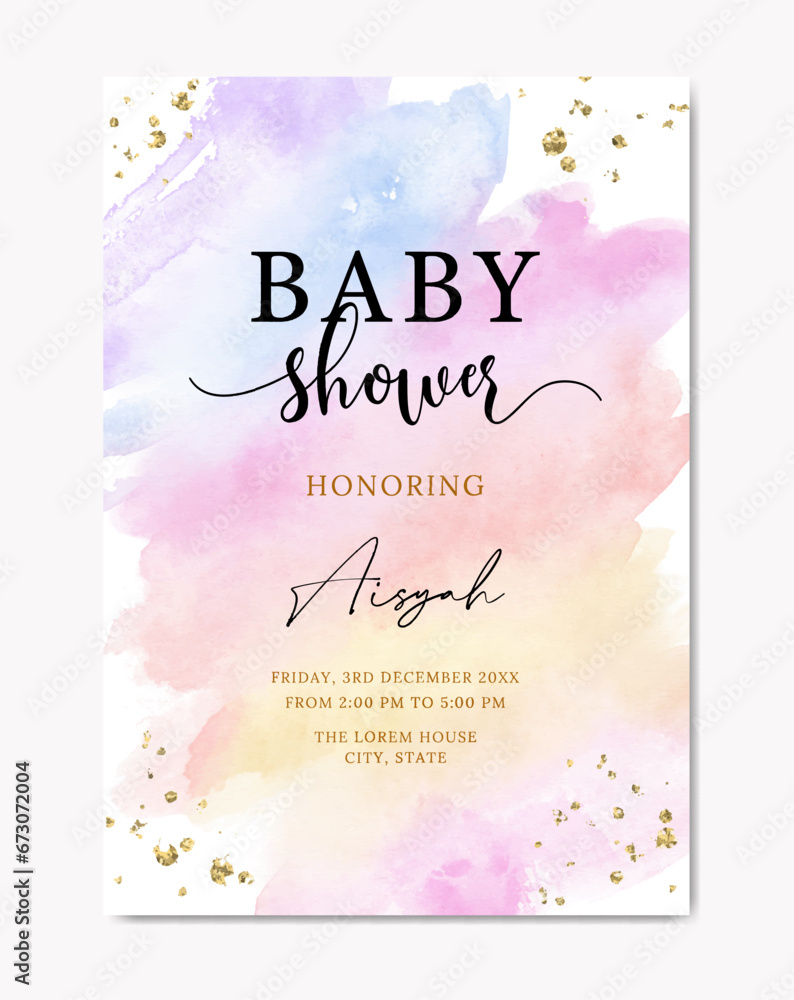 baby shower pastel rainbow watercolor template background baby shower pastel rainbow watercolor template background