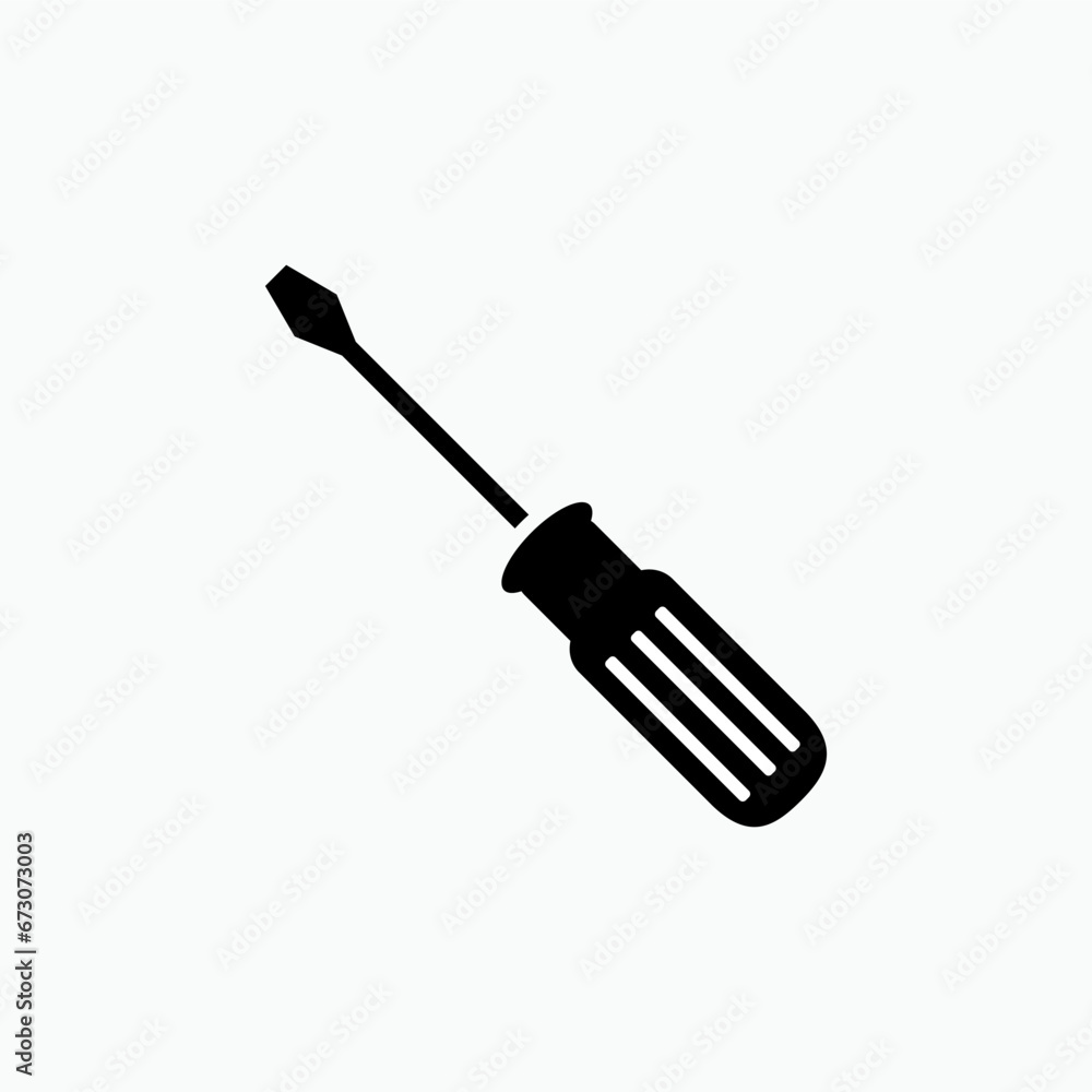 Screwdriver Icon. Repair, Tool Symbol - Vector. Screwdriver Icon. Repair, Tool Symbol - Vector.