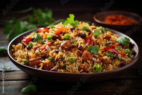An enticing image of dirty rice, a delicious and savory Southern classic 