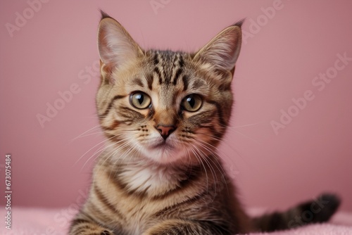 a beautiful cat on a monochrome background © Yuliia