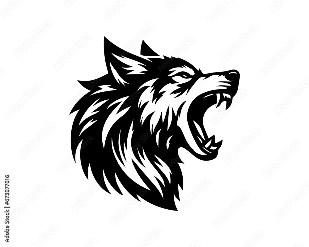 Fototapeta premium goth, logo, logotype, mark, minimal, minimalist, modern, moon, pet, pets, power, powerpoint, sport, spot, symbol, symbols, unique, wolf, wolf logo, wolf, night wolf