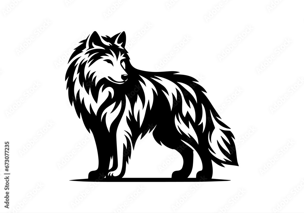 Fototapeta premium goth, logo, logotype, mark, minimal, minimalist, modern, moon, pet, pets, power, powerpoint, sport, spot, symbol, symbols, unique, wolf, wolf logo, wolf, night wolf