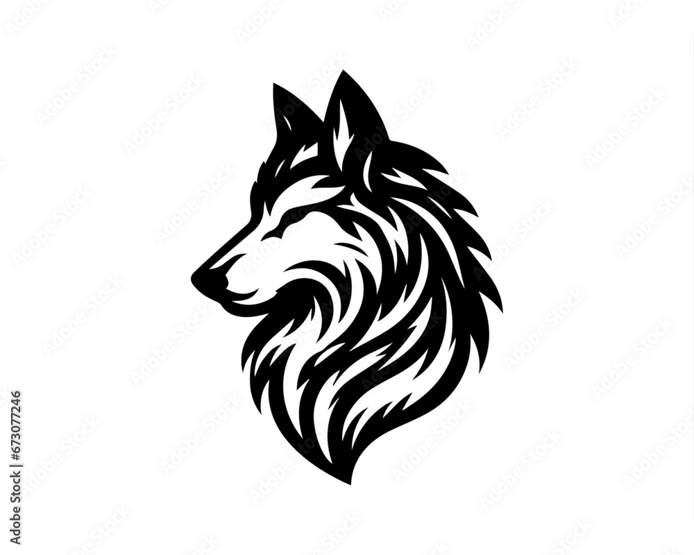 Fototapeta premium goth, logo, logotype, mark, minimal, minimalist, modern, moon, pet, pets, power, powerpoint, sport, spot, symbol, symbols, unique, wolf, wolf logo, wolf, night wolf