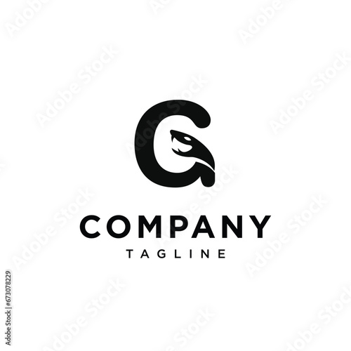 Letter G snake logo icon vector template