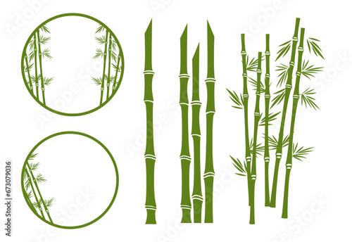 Fototapeta Naklejka Na Ścianę i Meble -  Bamboo flat vector illustration