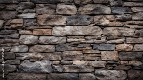 Texture of an antique European structure - Full-frame stone pattern on the exterior of an aged British dwelling.