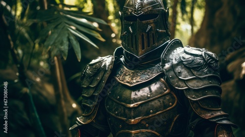 The Plate Armor of Fearless Explorer in Tropical Forest
