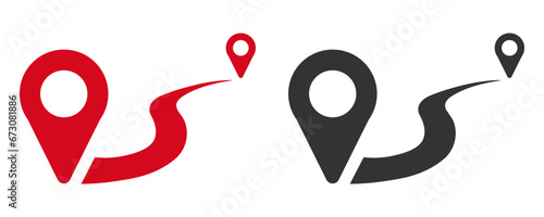 Map pin icon. Target and poiner set vector ilustration. photo