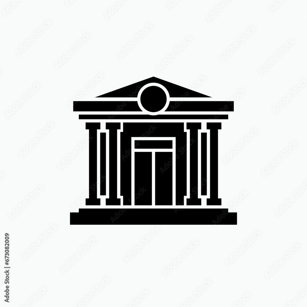Building, Architecture Icon. Court, Bank Symbol. Building, Architecture Icon. Court, Bank Symbol.