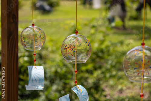 Wind chimes that are painted fireworks in Sekigahara War Land photo