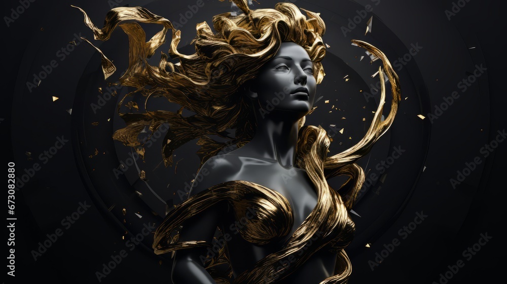 Aphrodite - The greek goddess of love and beauty Stock Illustration ...
