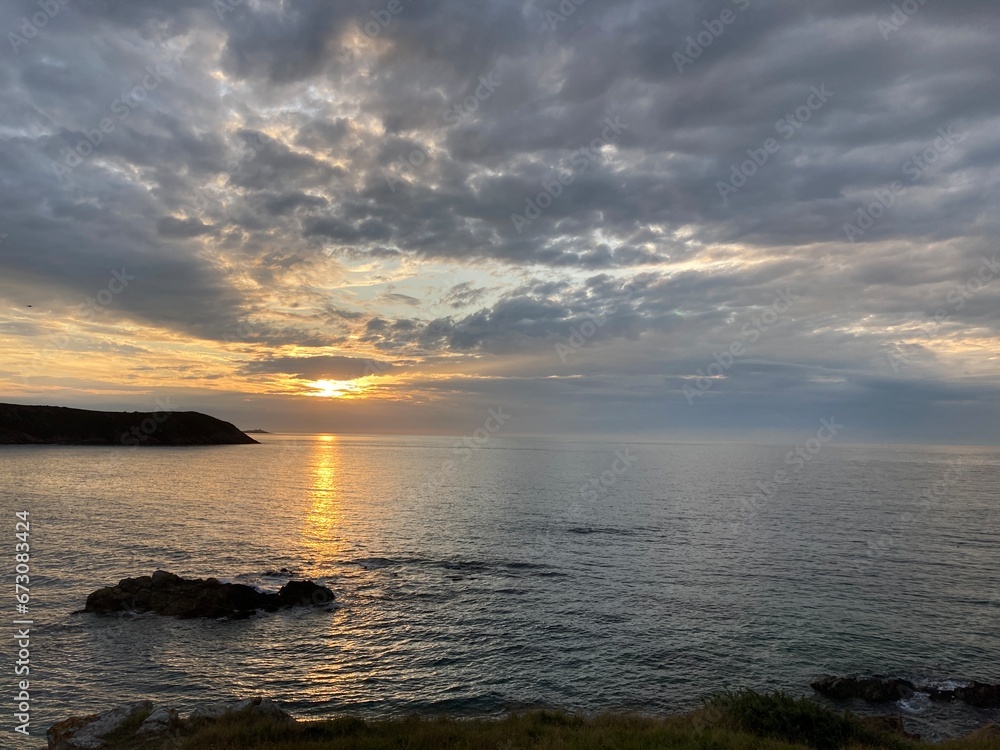 Fototapeta premium Couché de soleil au Cap Frehel - france - Bretagne