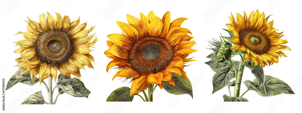 sunflower isolated on transparent background sunflower isolated on transparent background