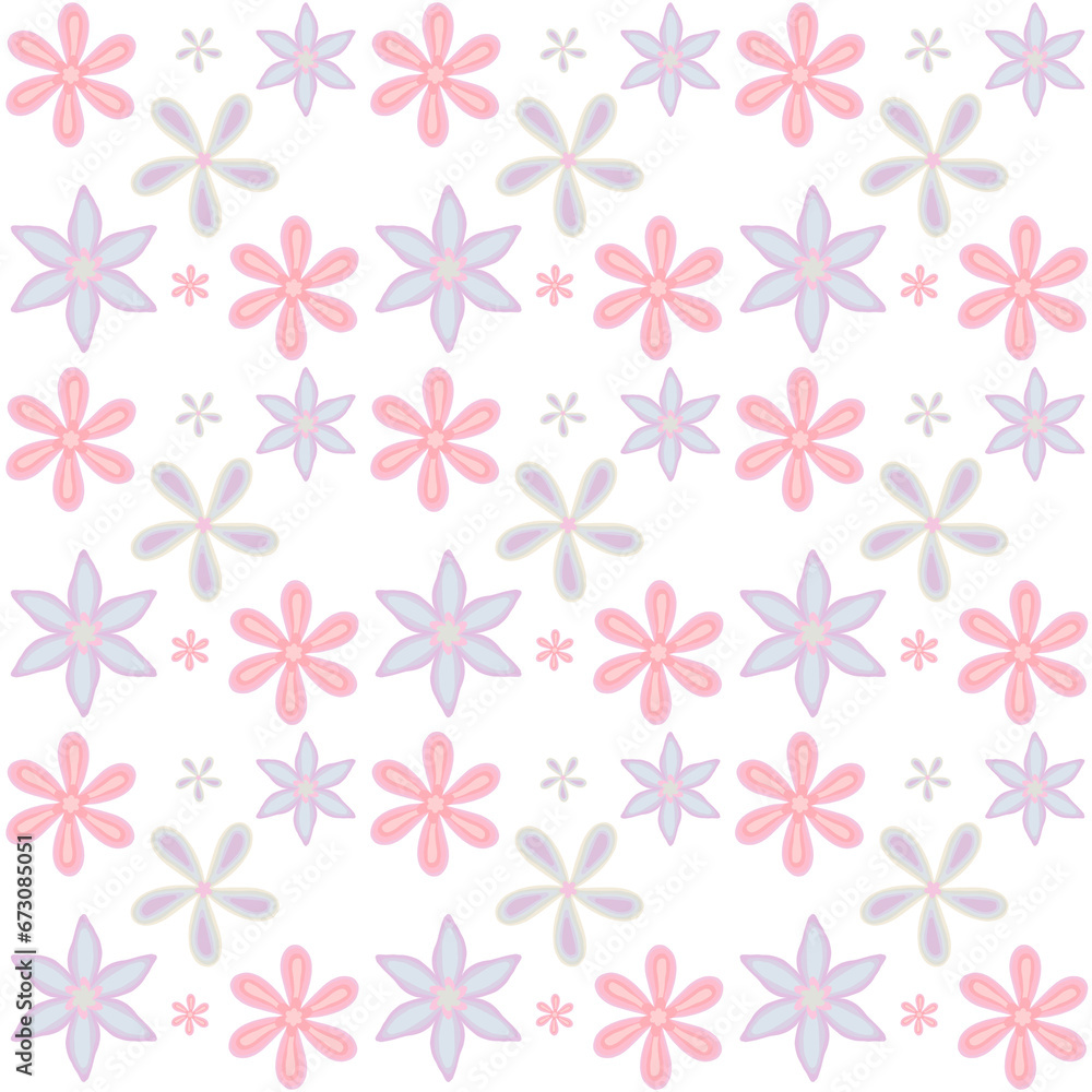 Pink flower seamless pattern Pink flower seamless pattern