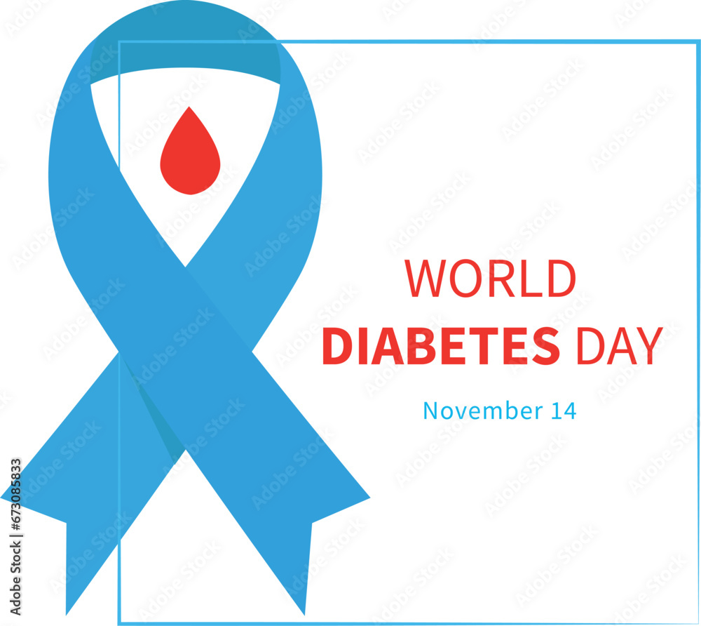 World Diabetes Day - concept for ads, social media post, poster, vector illustration