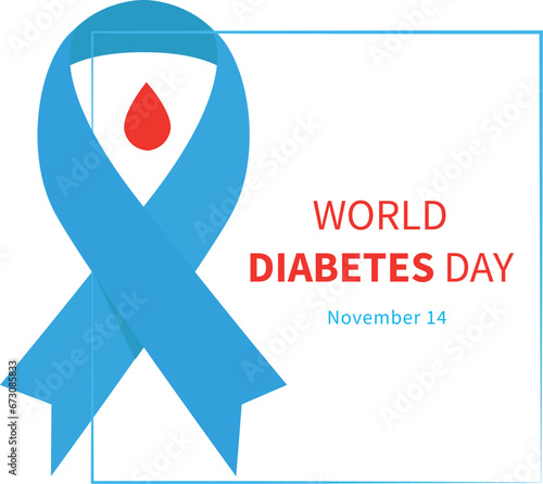 World Diabetes Day - concept for ads, social media post, poster, vector illustration © Aleksandra