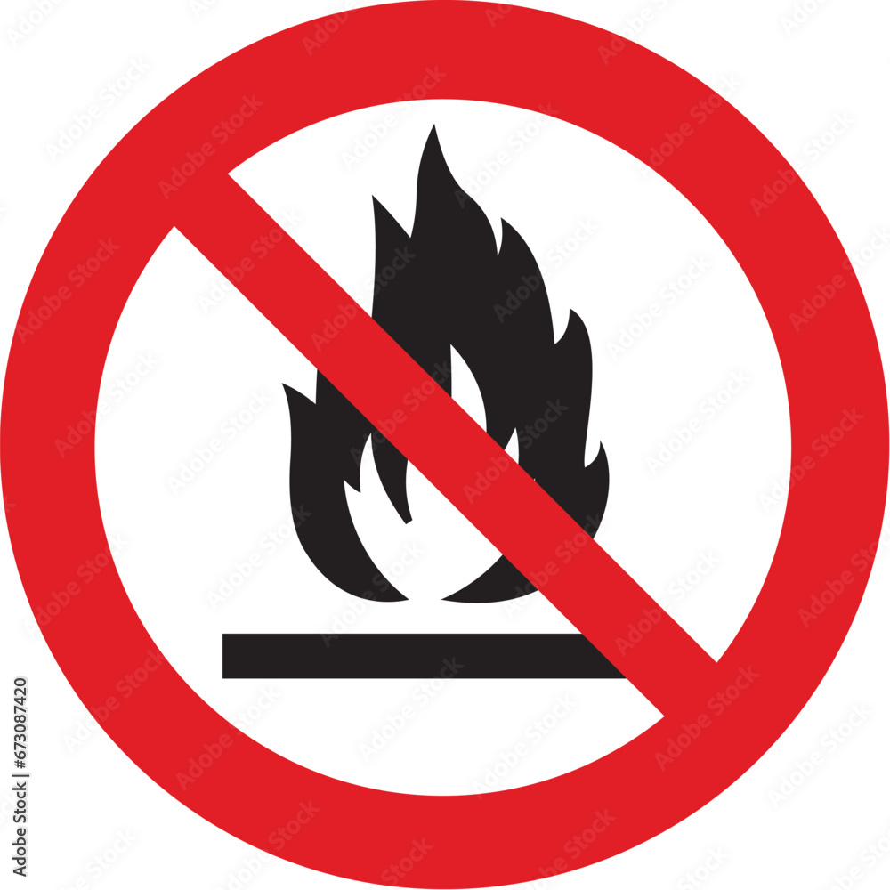 Fire warning sign Vector