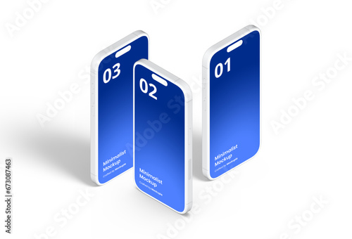 Clay Smartphone Mockup | Fully Editable File, Replaceable Screen, Separated Shadow and Background	