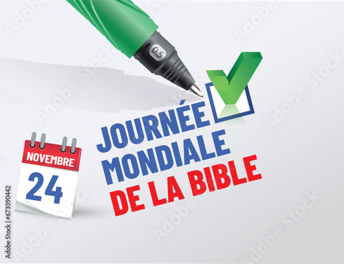  Journée mondiale de la Bible le 14 novembre