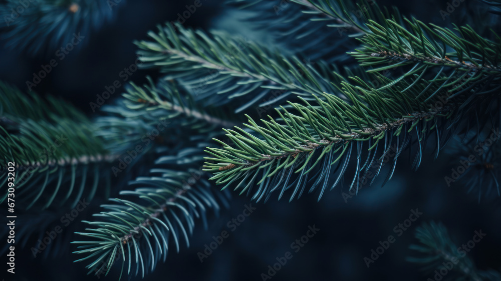 Close-Up Pine Tree Twig in Light Navy and Gray Close-Up Pine Tree Twig in Light Navy and Gray