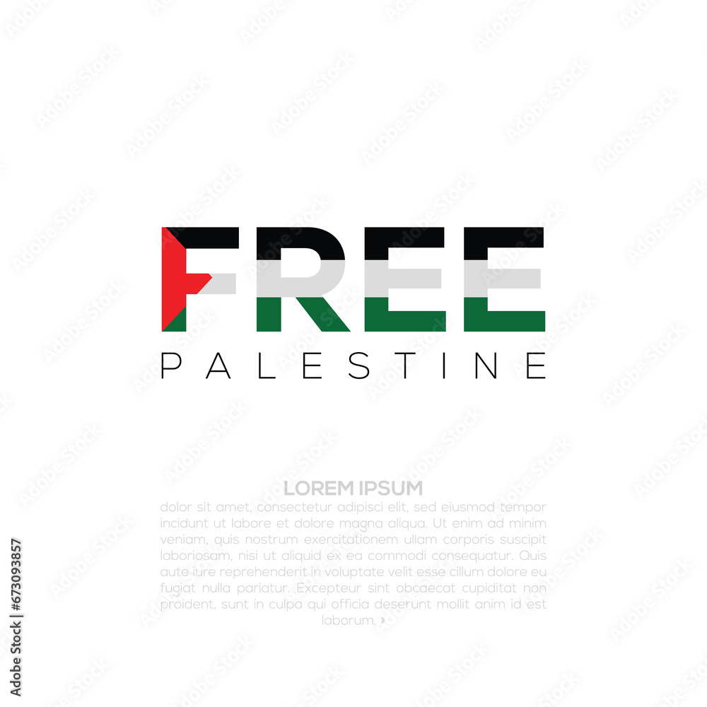 Free Palestine Save, Copy Space Text Area Palestine. Template for