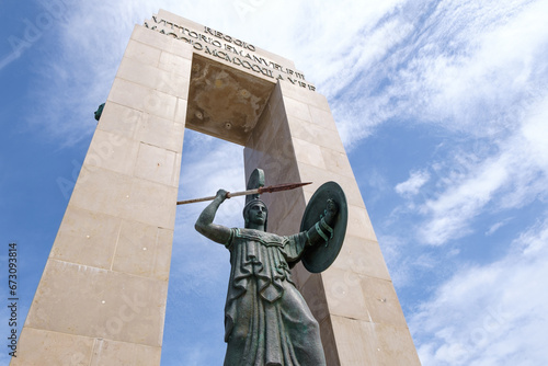 Monument of Vittorio Emanuele III in Reggio Calabria -Warrior statue lungomare Falcomatà