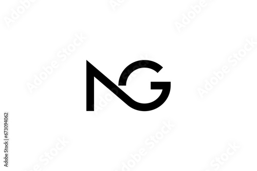Initial Letter NG Logo Design Vector 